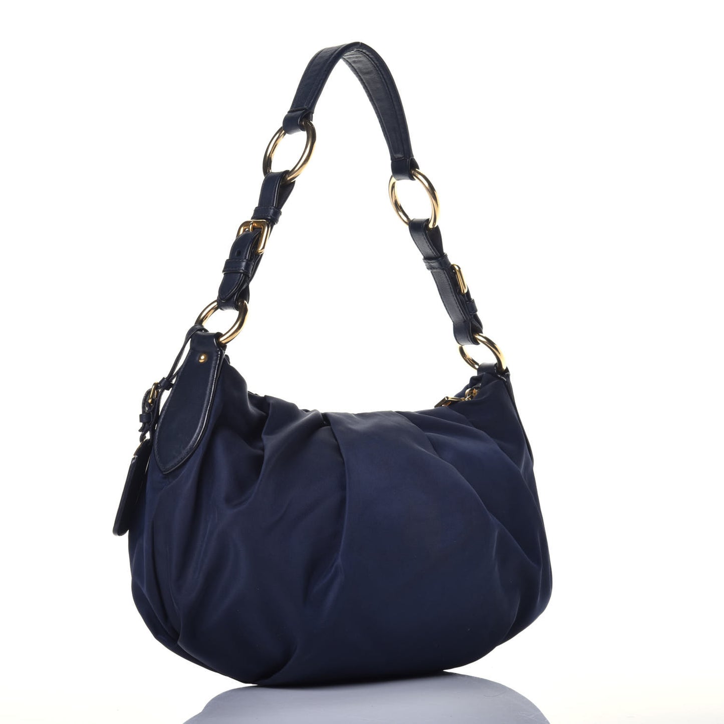 Tessuto Nylon Calfskin Hobo Baltico