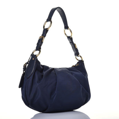 Prada Tessuto Nylon Calfskin Hobo Baltico 3 of 9