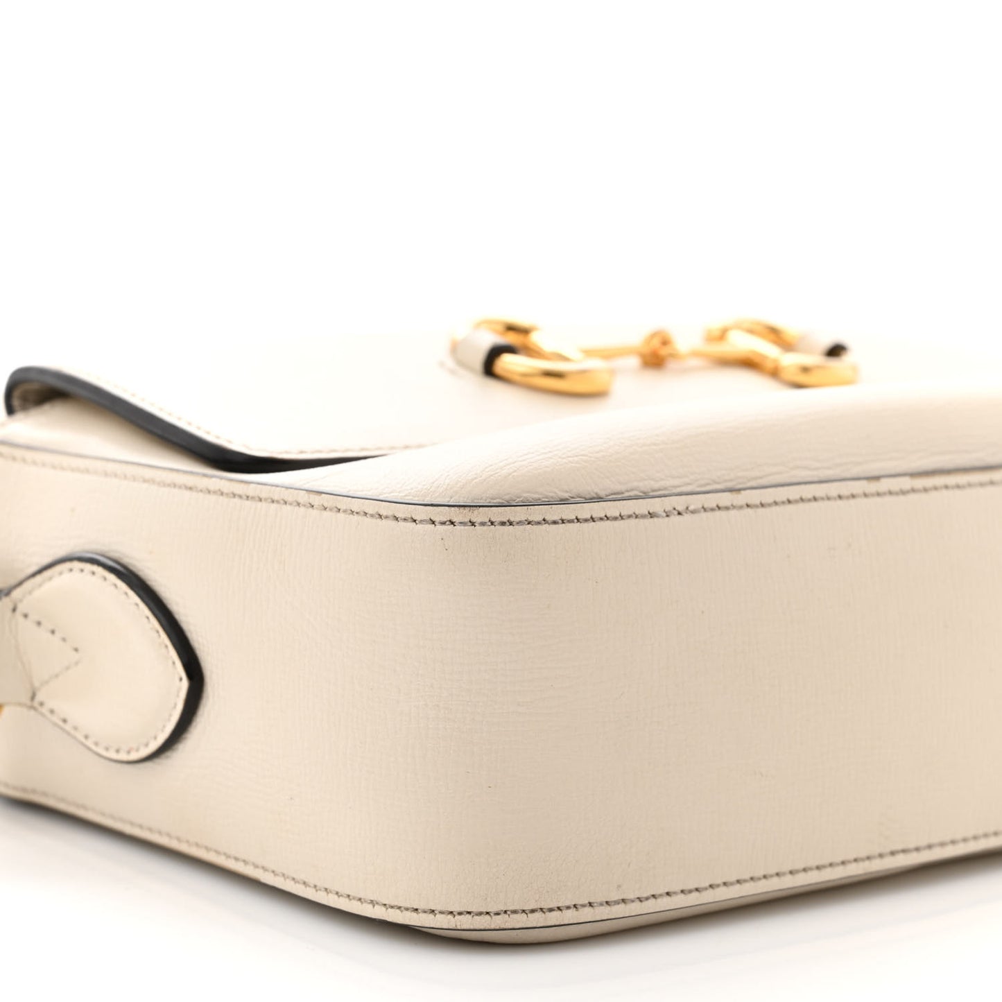 Azalea Calfskin Small Horsebit 1955 Shoulder Bag Mystic White