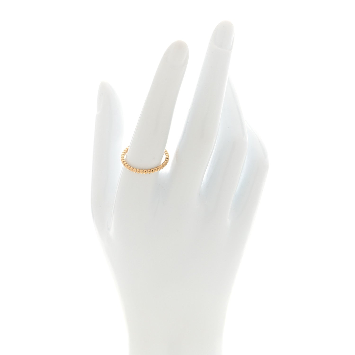 Van Cleef & Arpels 18K Yellow Gold Small Perlee Ring 57 8 2 of 5