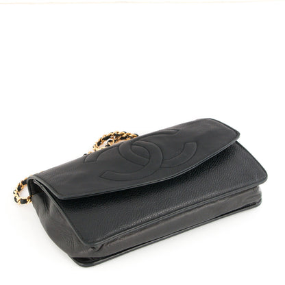 Chanel Caviar Timeless CC Wallet On Chain WOC Black 4 of 8