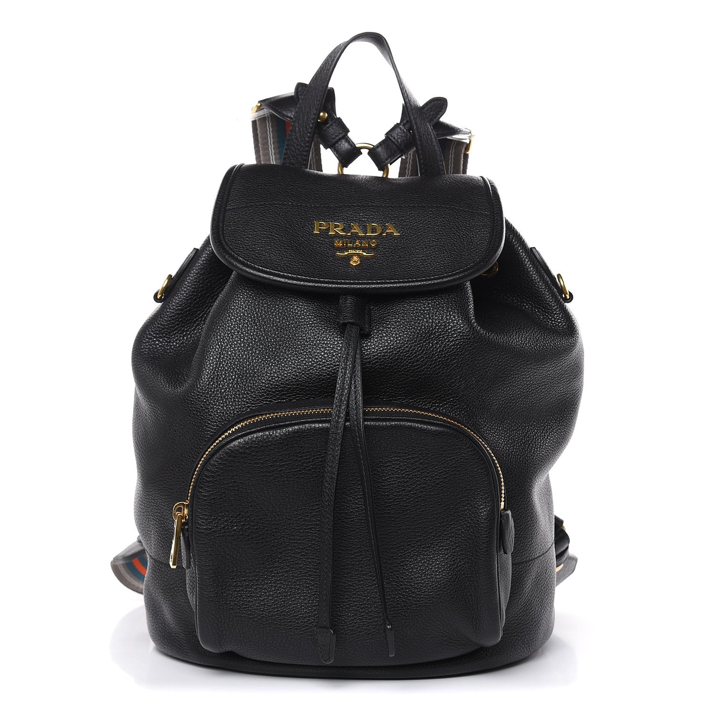 Vitello Daino Cinch Backpack Black