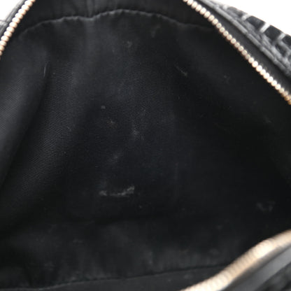 Saint Laurent Patent Calfskin Crocodile Embossed Monogram Lou Camera Bag Black 10 of 12