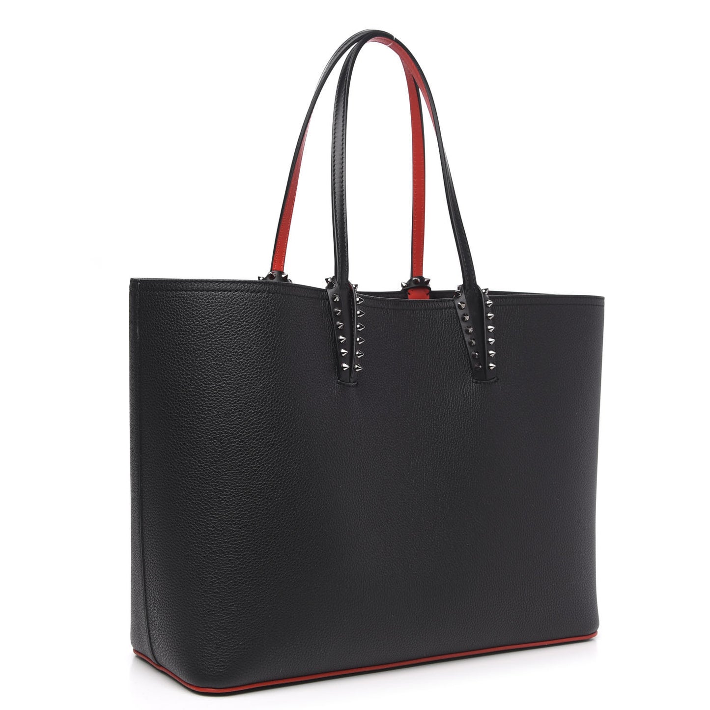 Calfskin Spikes East West Cabata Tote Black