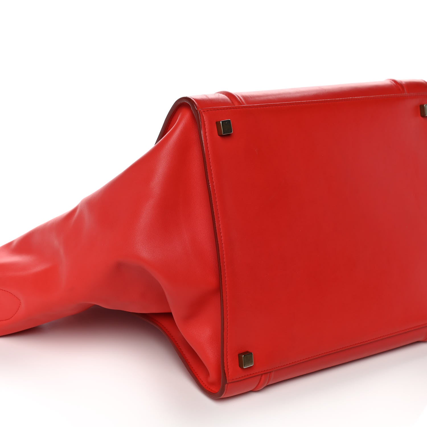 Celine Supple Calfskin Medium Phantom Luggage Vermillion 8 of 12