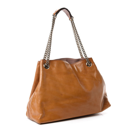 Gucci Patent Medium Soho Chain Shoulder Bag Nude 3 of 12