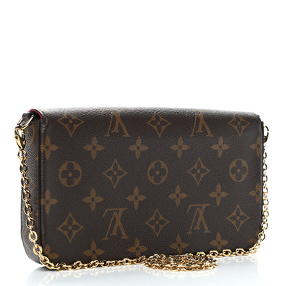 Louis Vuitton Monogram Pochette Felicie Chain Wallet Fuchsia 3 of 10