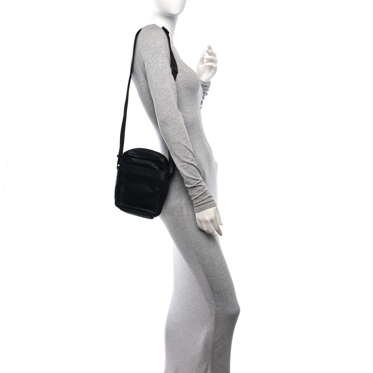 Louis Vuitton Calfskin Monogram Shadow Danube PM Black 3 of 10