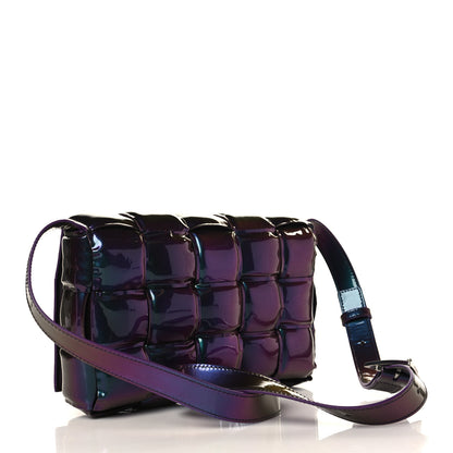 Bottega Veneta Glossy Nail Polish Nappa Maxi Intreccio Padded Cassette Crossbody Bag Holographic 3 of 8