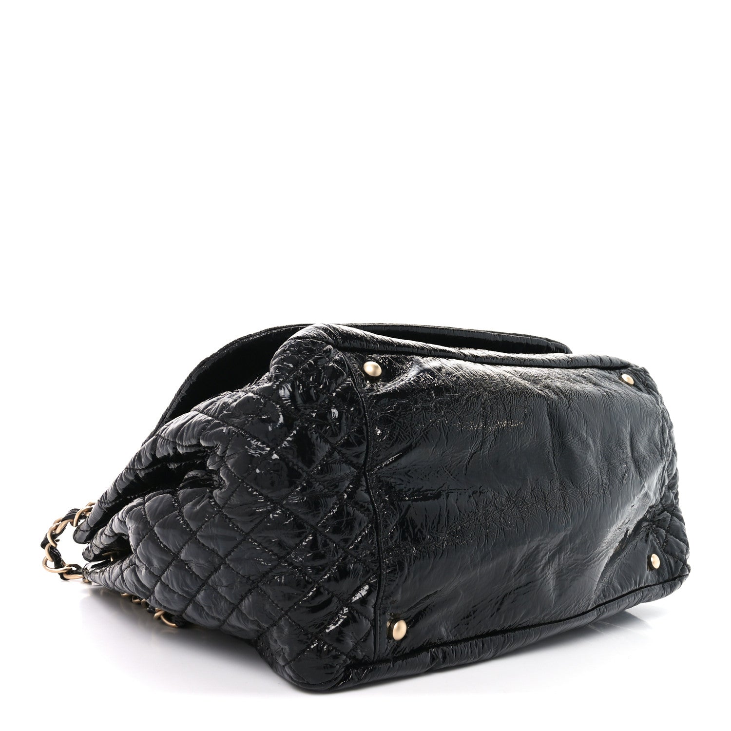 Chanel Vinyl XL Rock and Chain Flap Black 4 of 12