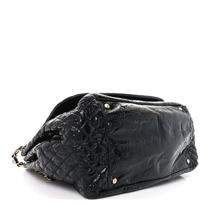 Chanel Vinyl XL Rock and Chain Flap Black 4 of 12