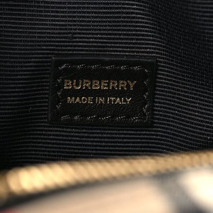 Burberry Calfskin Vintage Check Half Cube Crossbody Bag Black 5 of 8