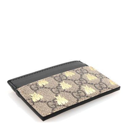 Gucci GG Supreme Monogram Bees Card Holder Black 4 of 7