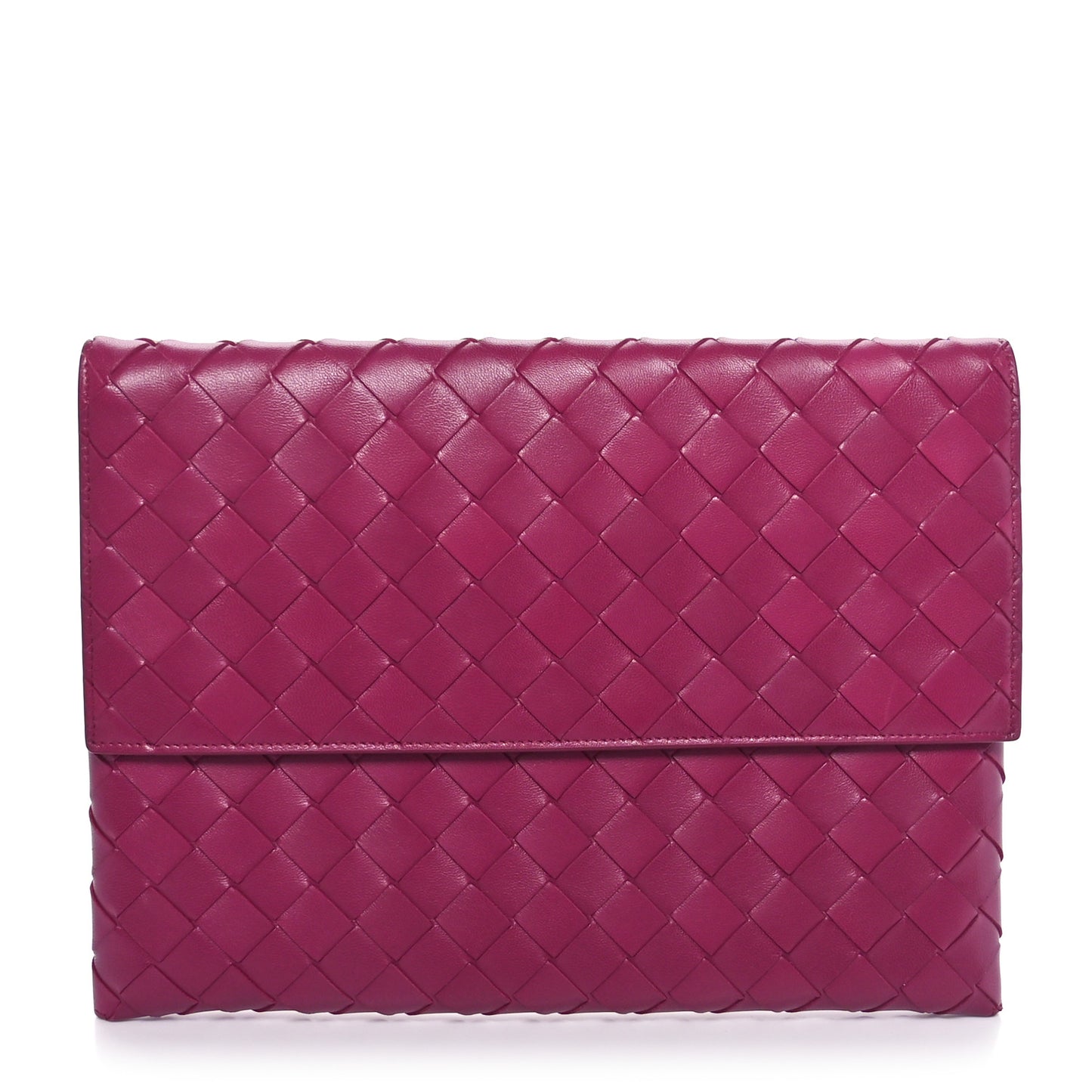 Nappa Intrecciato Flap Pouch Cinnabar