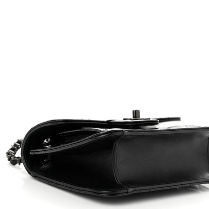 Chanel Shiny Crumpled Calfskin Quilted Double You Mini Flap So Black 9 of 10