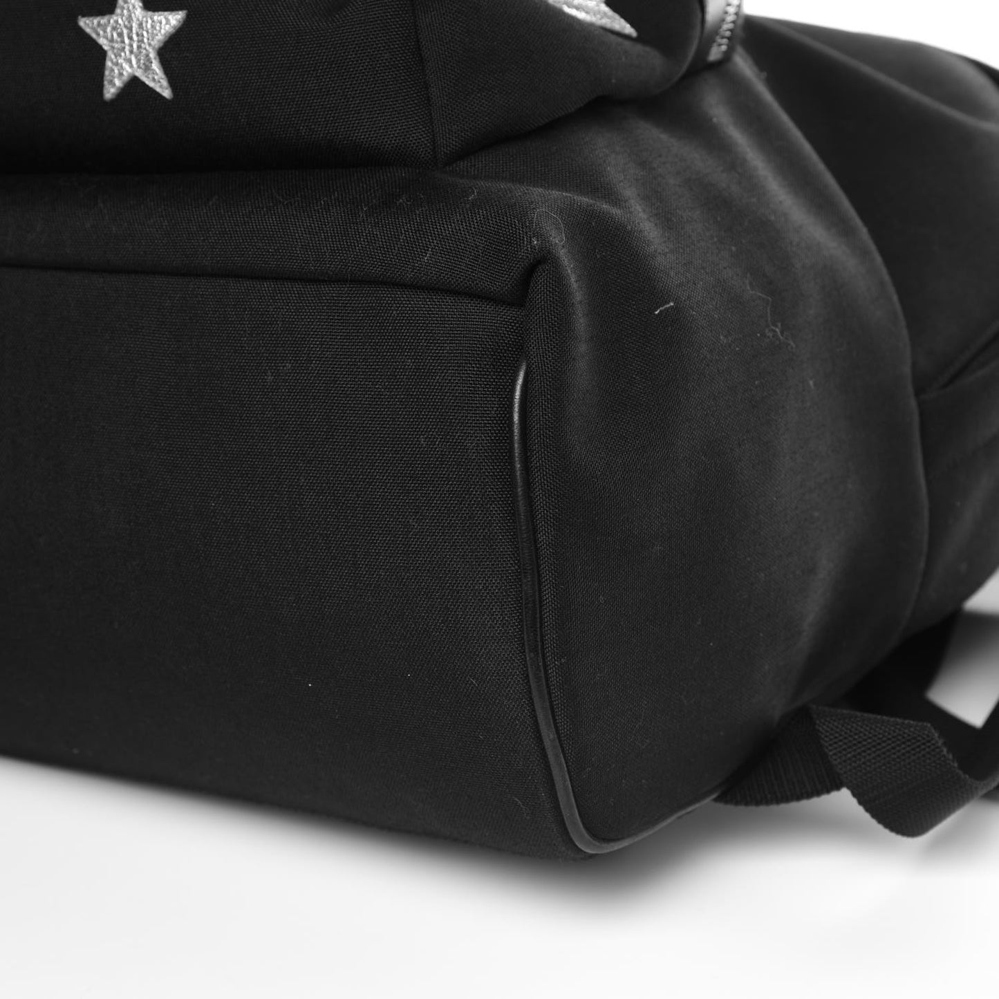 Canvas Stars Print Hunting Backpack Black Silver