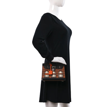 Hermes Madame Calfskin Matte Alligator Epsom Faubourg Day Birkin Sellier 20 Gold Ebene Orange 2 of 12