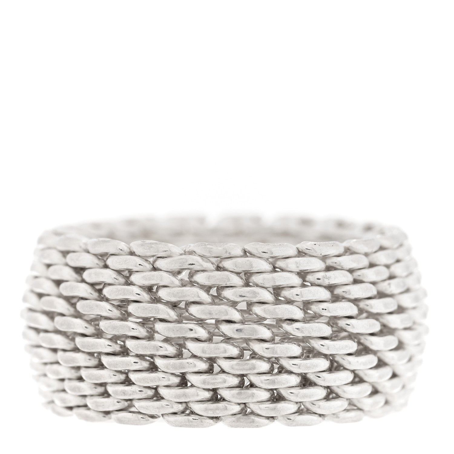 Tiffany Sterling Silver Somerset Mesh Ring 52 6 1 of 4