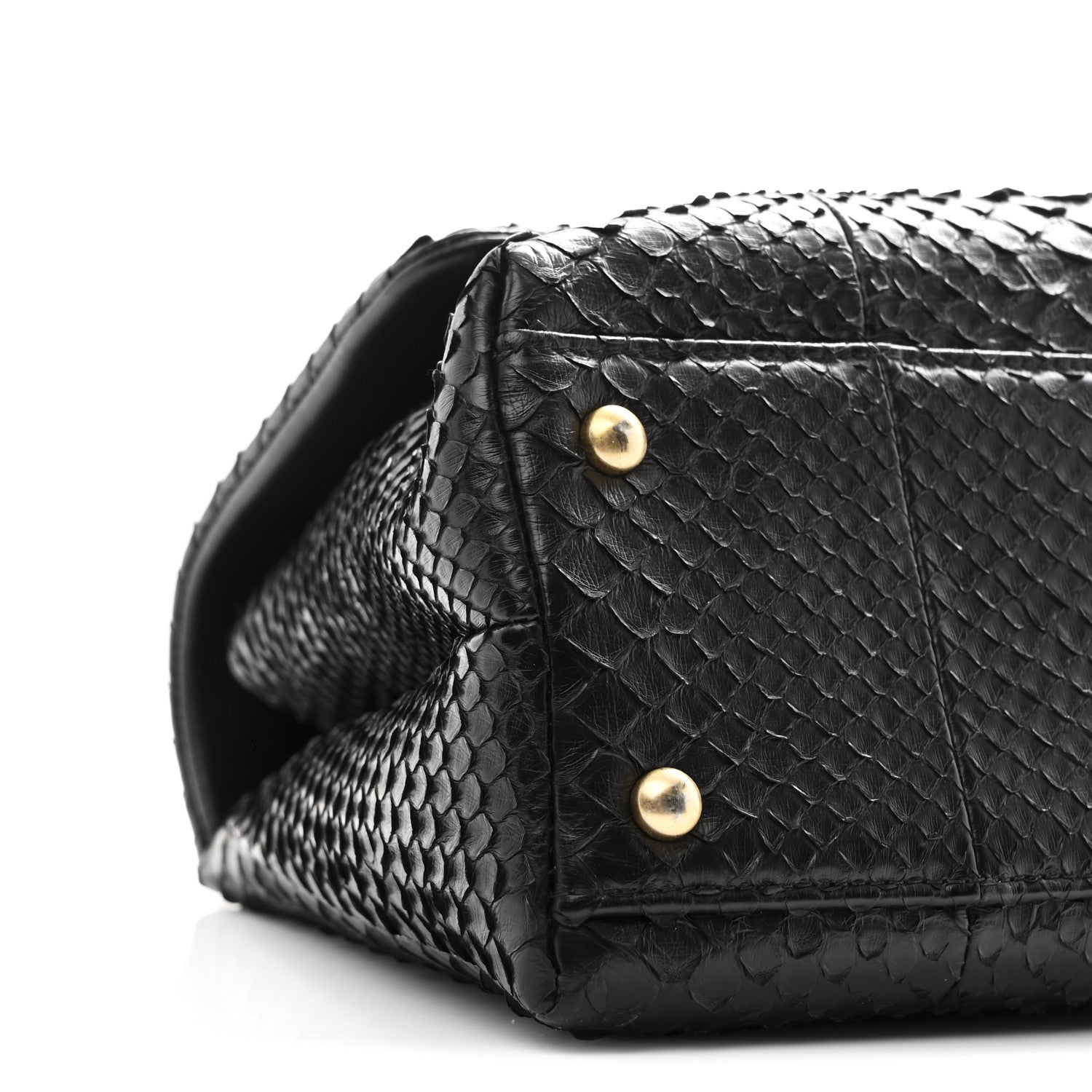 Chanel Snakeskin Small Coco Handle Flap Black 1822443 – FASHIONPHILE