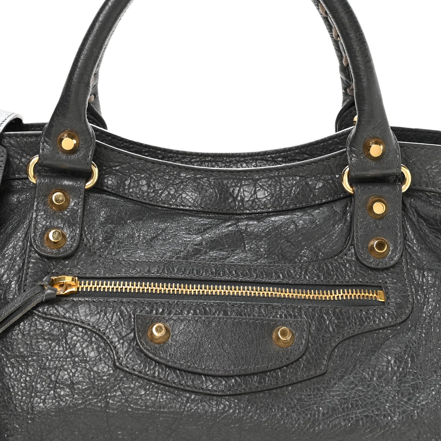 Agneau Classic Gold Hardware City Gris Fossile