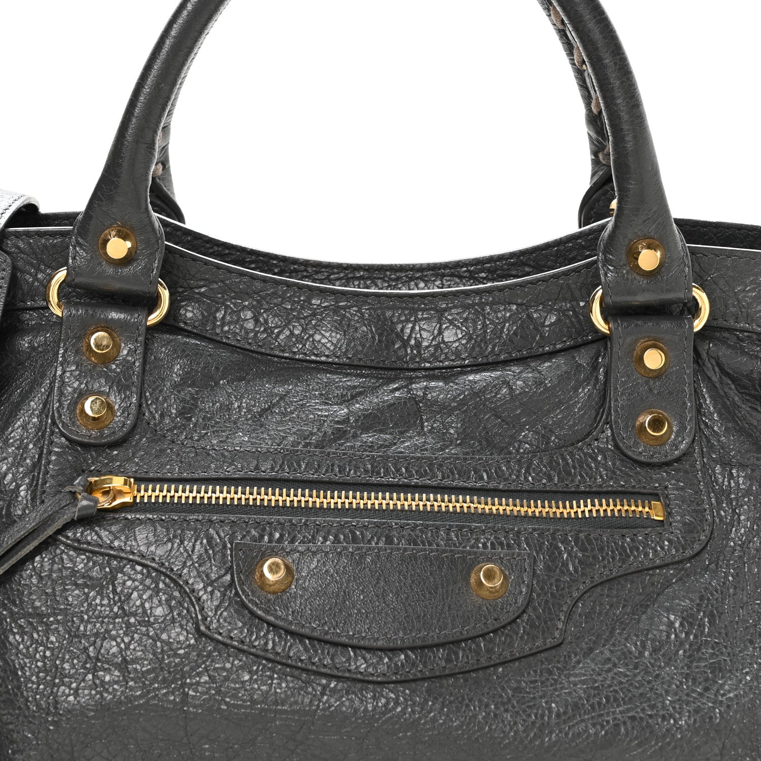 Balenciaga Agneau Classic Gold Hardware City Gris Fossile 8 of 10