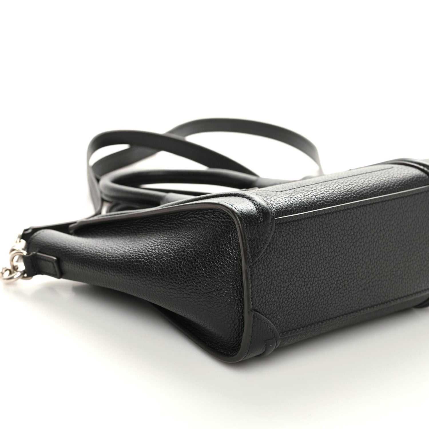 Celine Drummed Calfskin Nano Luggage Black 8 of 10