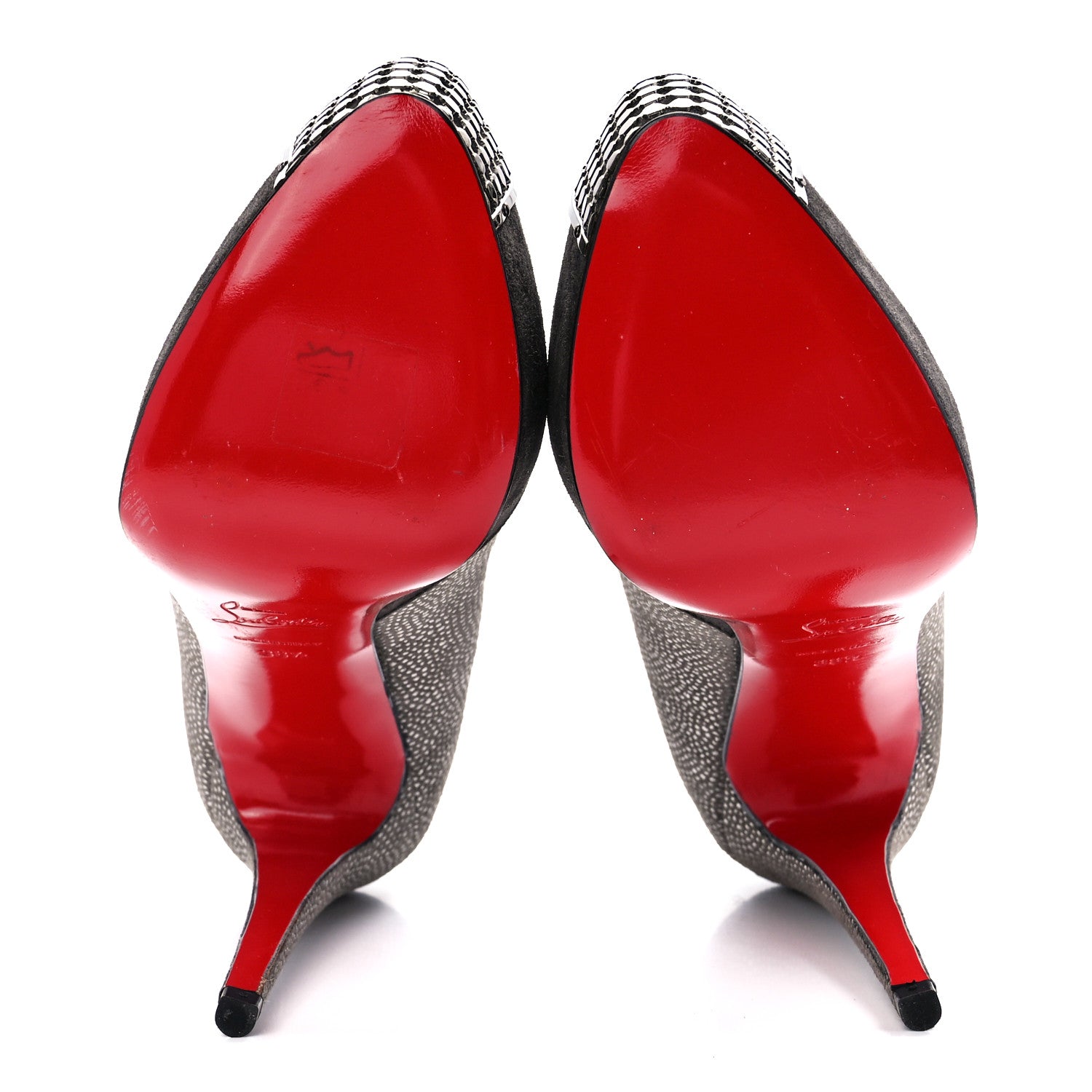 Christian Louboutin Suede Calfskin Maggie 160 Pumps 38.5 Black 5 of 7