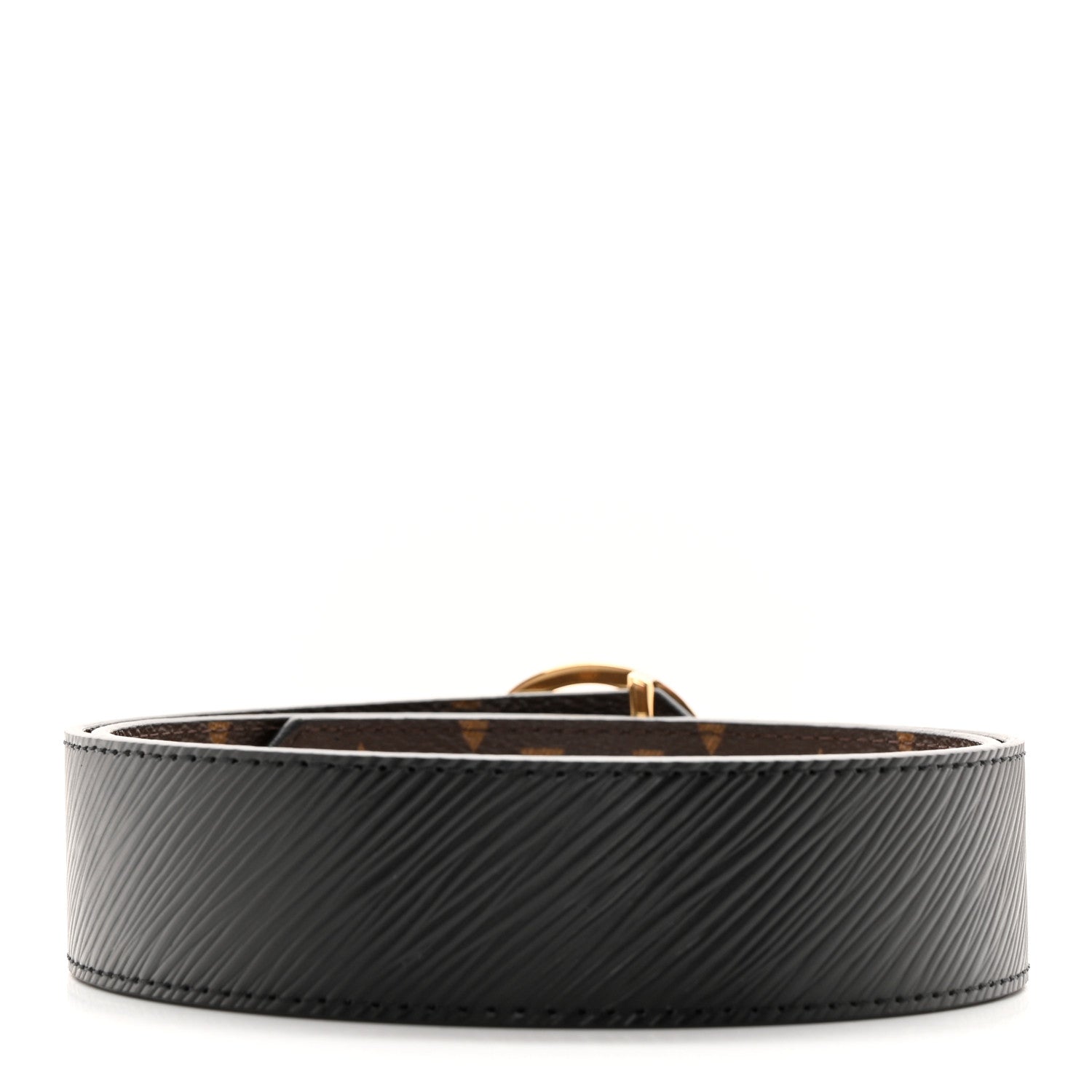 Louis Vuitton Monogram Epi 35mm LV Circle Reversible Belt 75 30 Black 2 of 10
