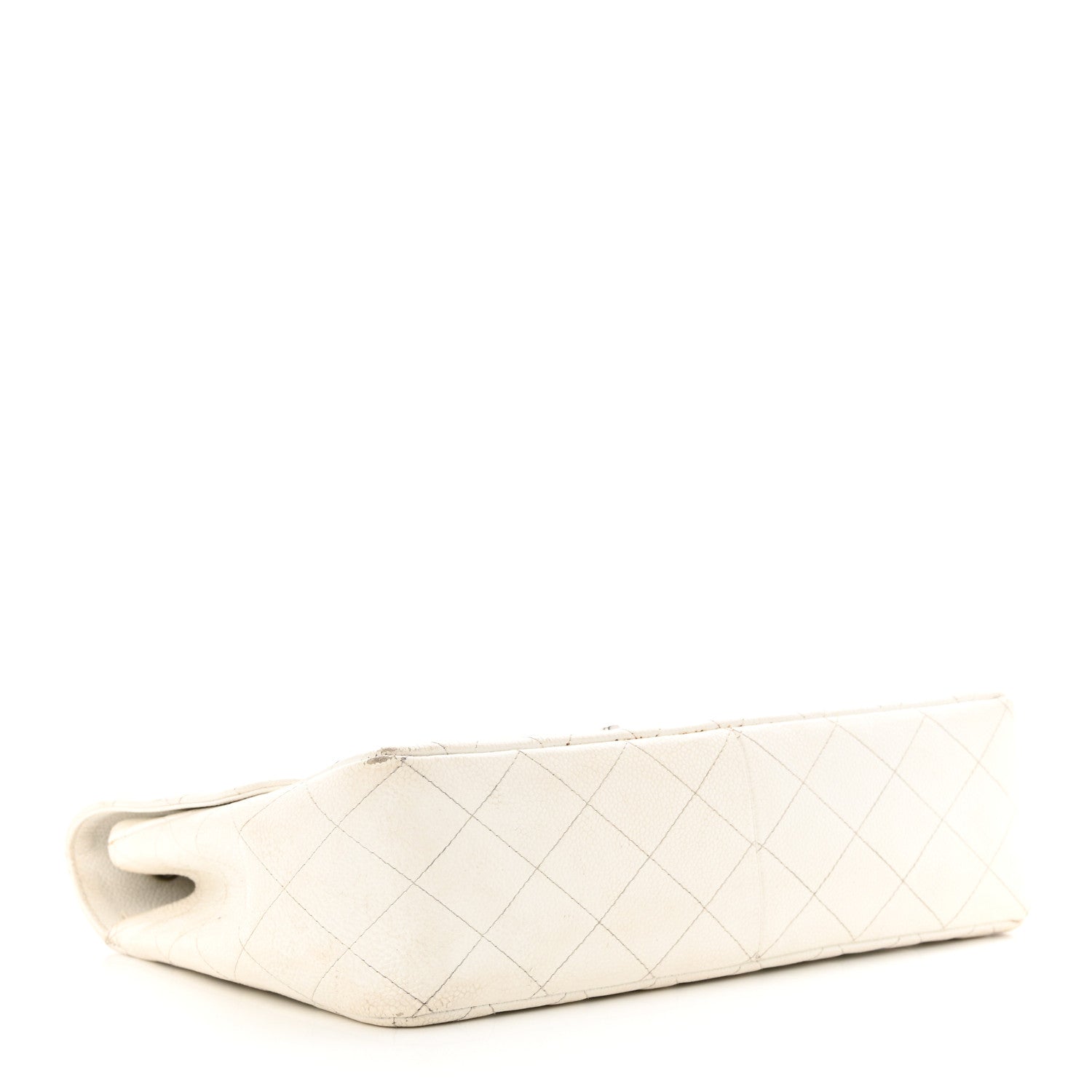 Chanel Caviar Quilted Jumbo Single Flap White 4 of 21