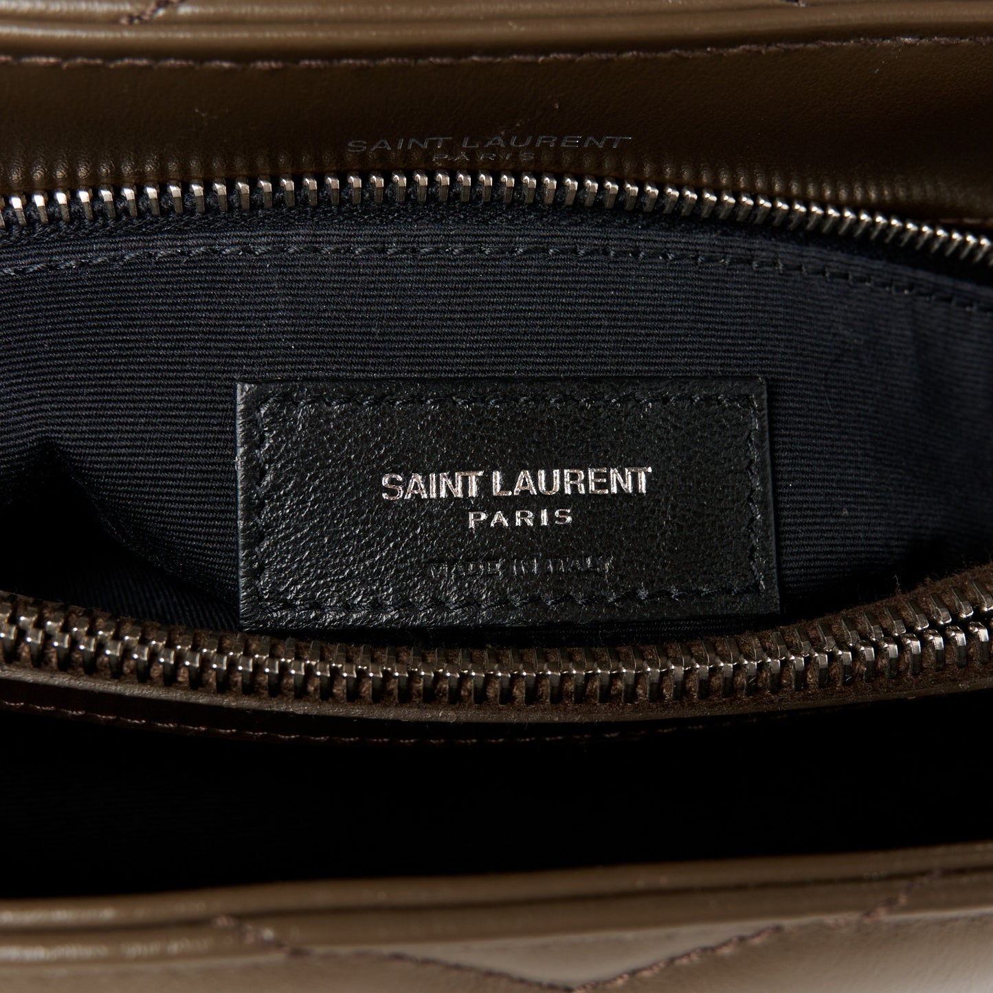 Calfskin Y Quilted Monogram Medium Loulou Chain Satchel Faggio