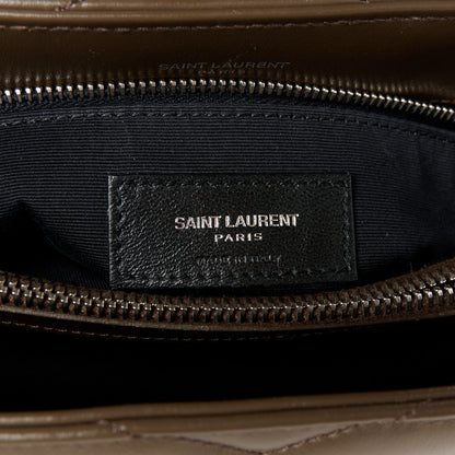 Saint Laurent Calfskin Y Quilted Monogram Medium Loulou Chain Satchel Faggio 7 of 11
