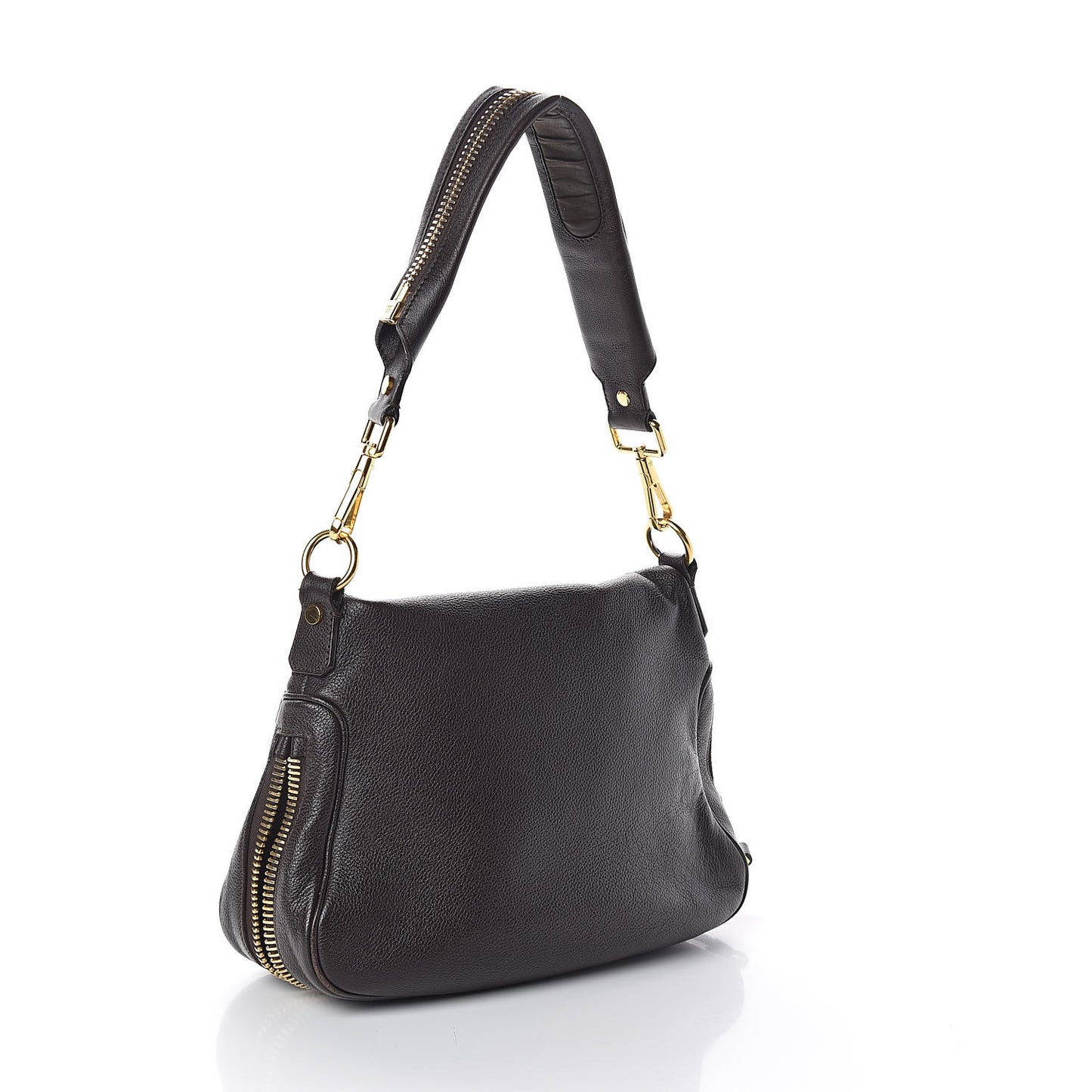 Grained Calfskin Medium Jennifer Dark Brown