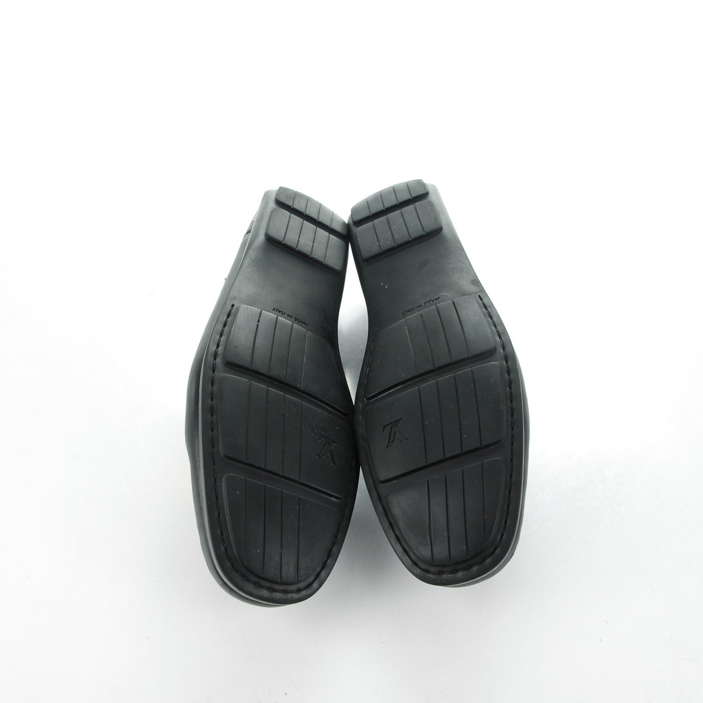 Monogram Multicolor Lock Oxford Loafers 41 Black