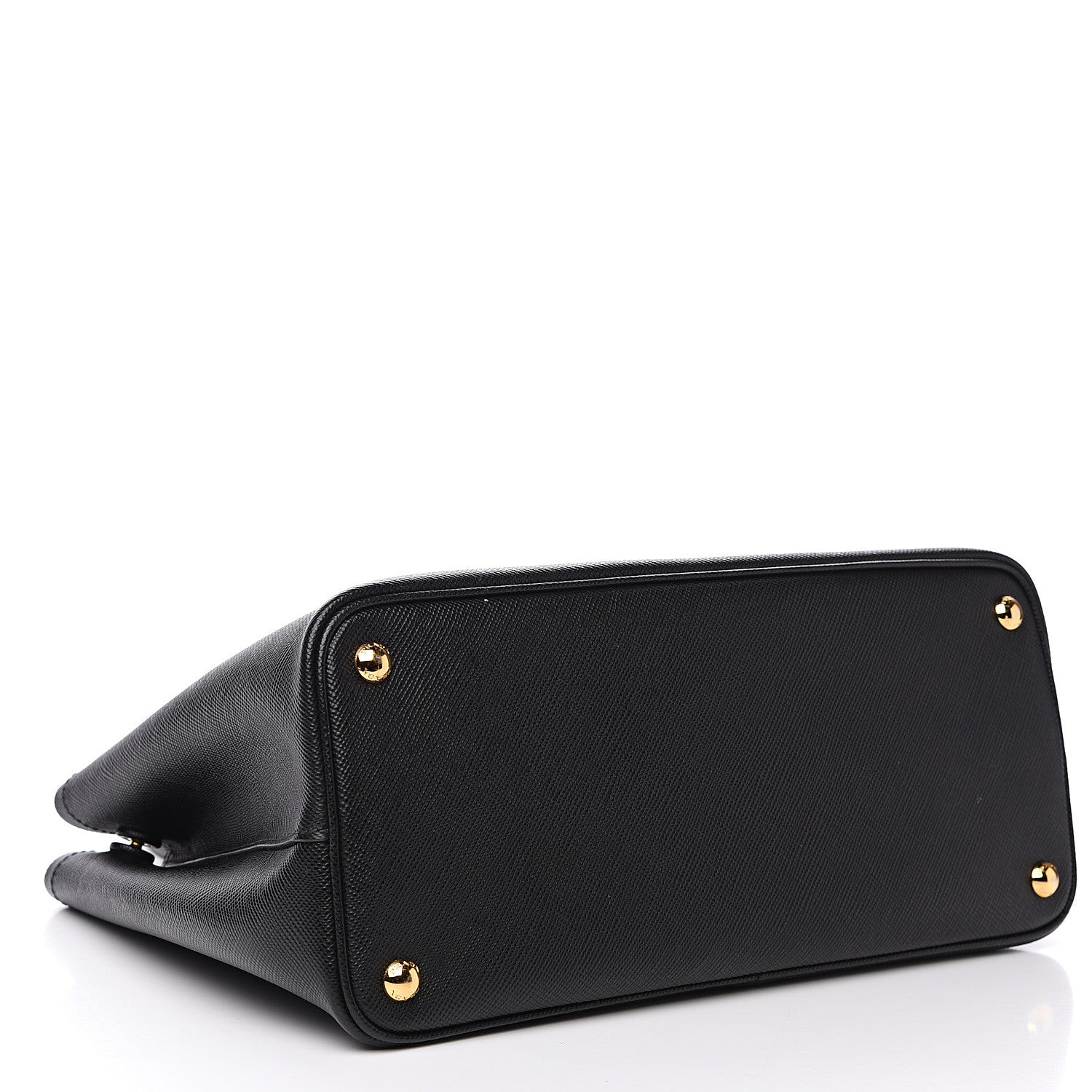 Prada Saffiano Cuir Medium Double Bag Black Fuoco 3 of 10