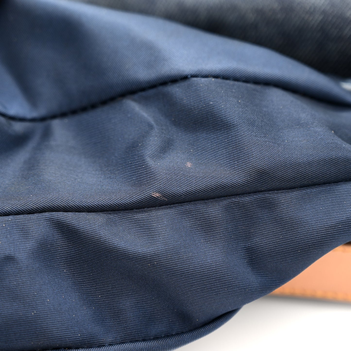 Denim Calfskin Saddle Bag Blue