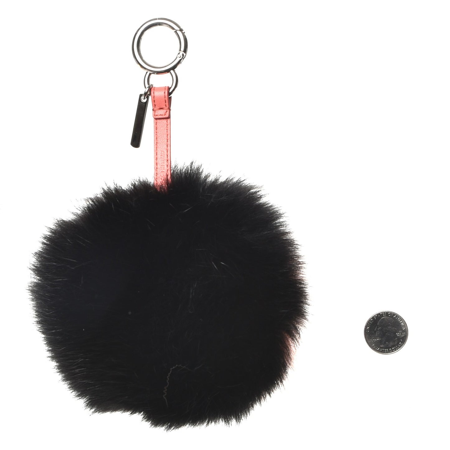 Fox Fur C ABCharm Bag Charm Pink Black