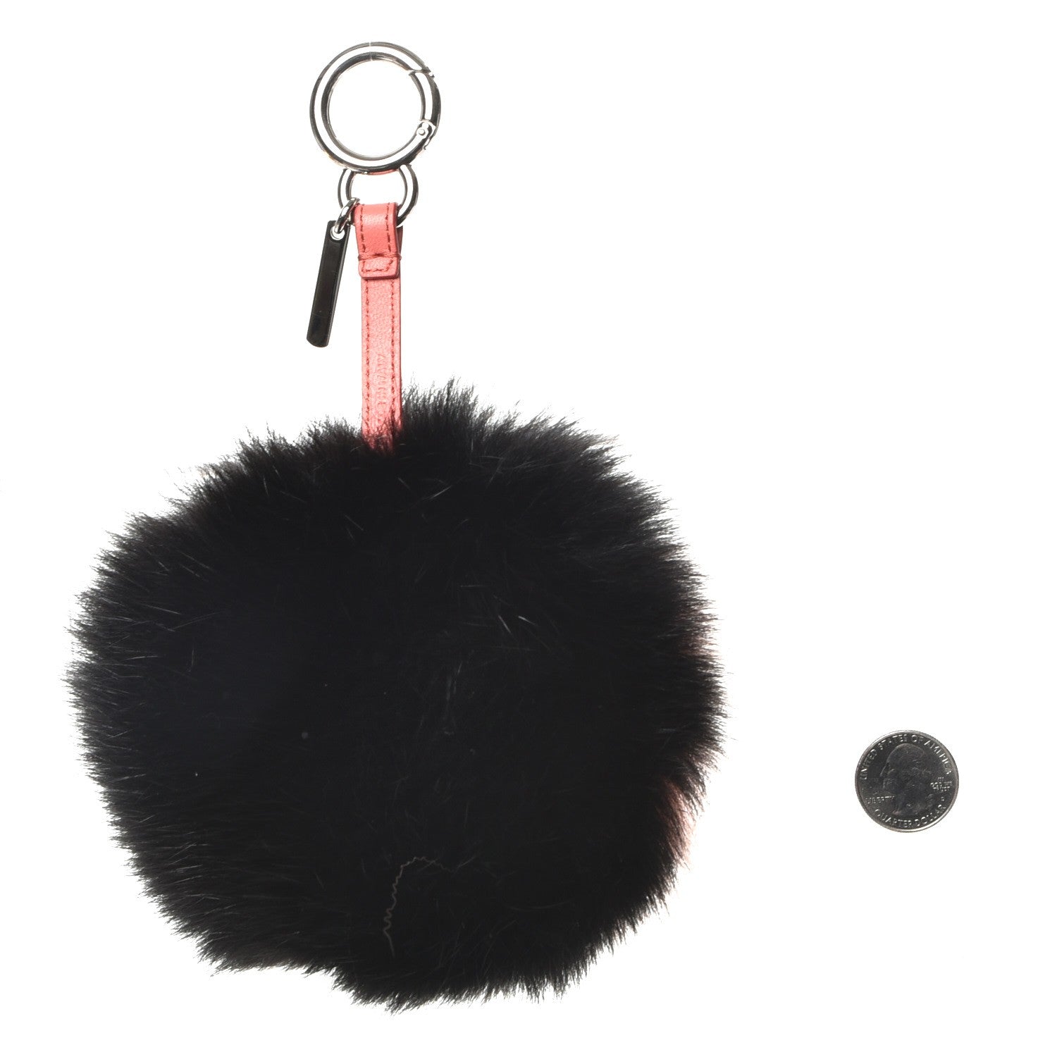 Fendi Fox Fur C ABCharm Bag Charm Pink Black 2 of 5
