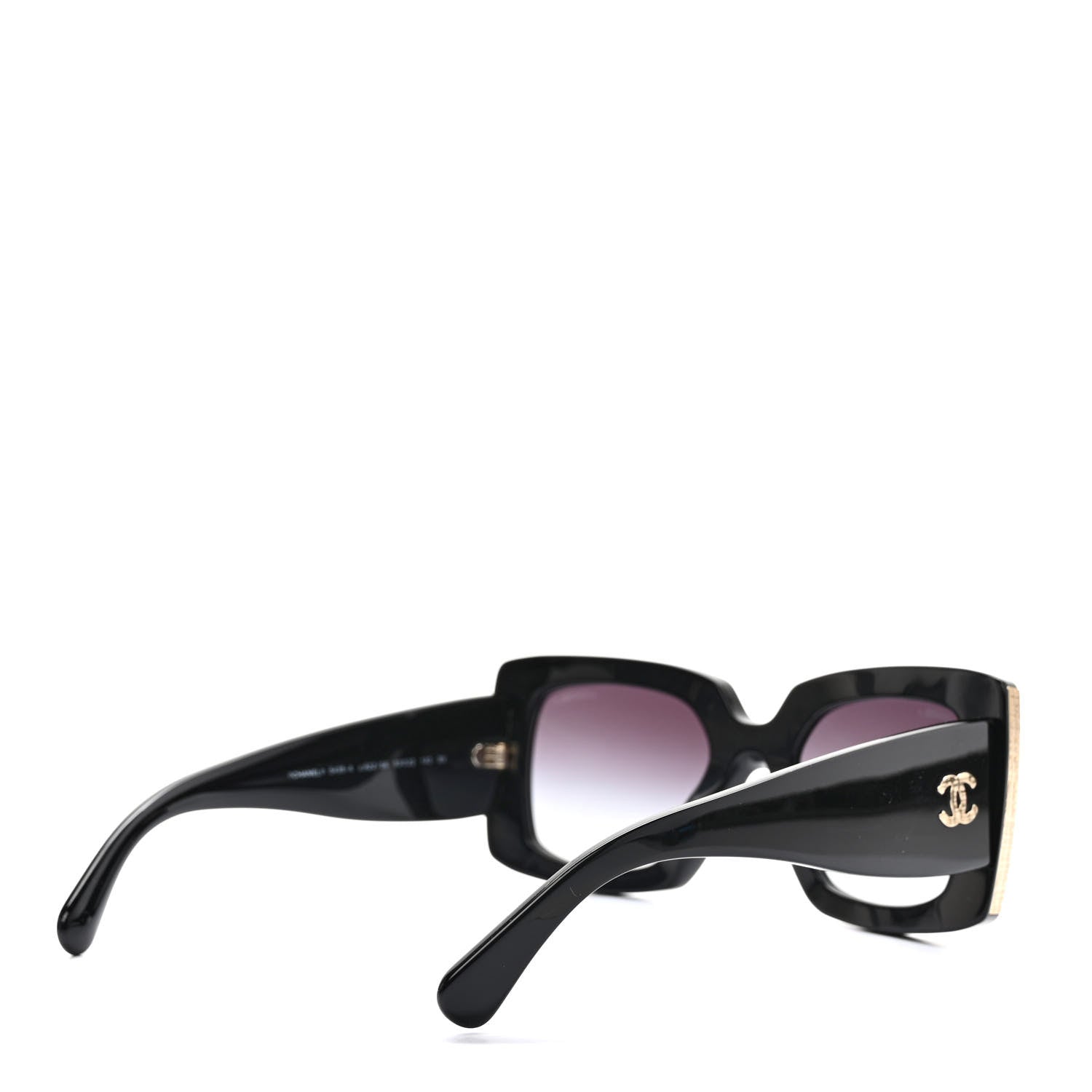 Chanel Acetate Rectangle Sunglasses 5435 Black 4 of 8