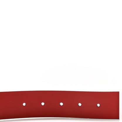 Gucci Selleria Calfskin Nickel Interlocking G 37mm Belt 95 38 Rosso 3 of 8