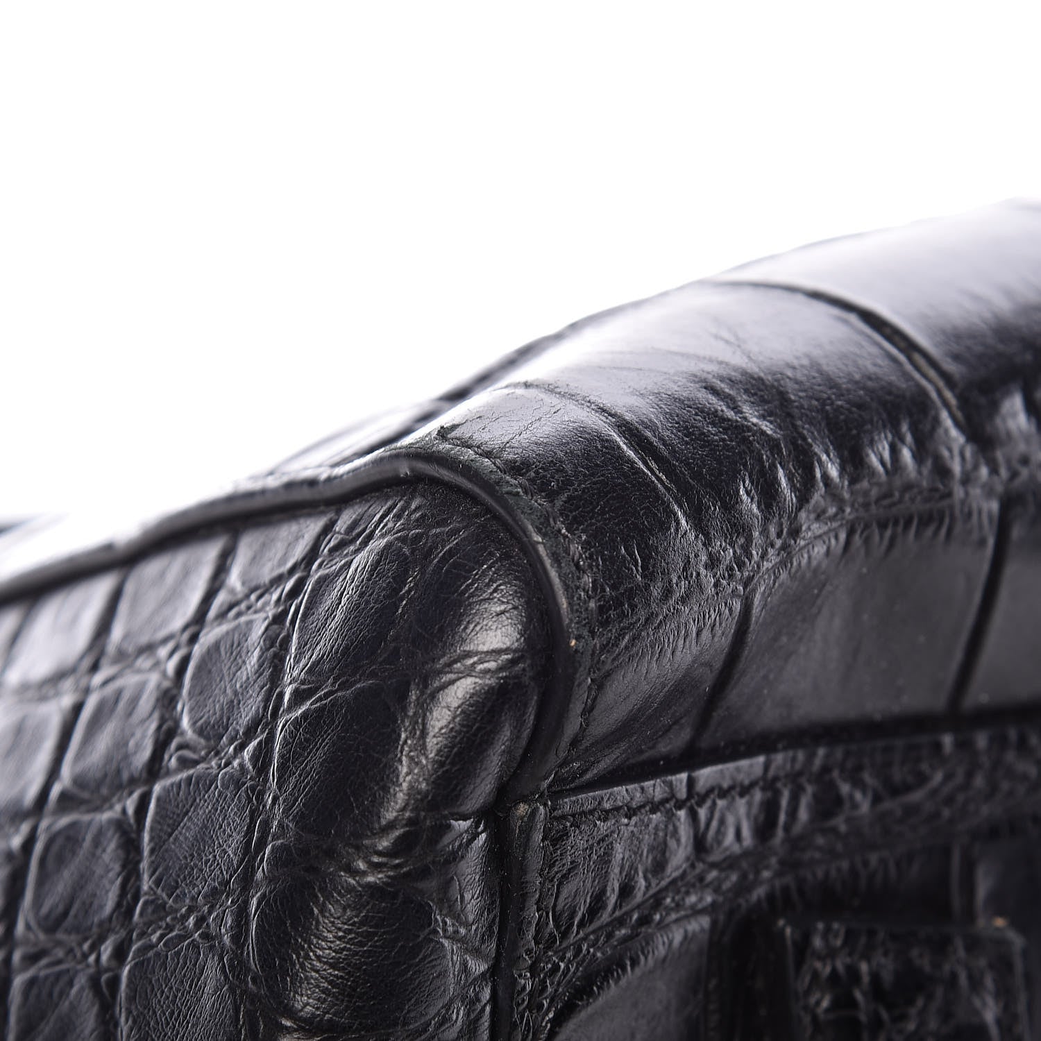 Givenchy Calfskin Crocodile Embossed Medium Antigona Black 9 of 12