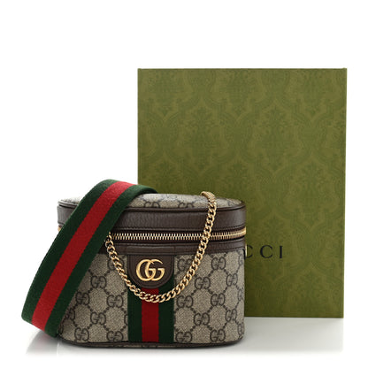 Gucci GG Supreme Monogram Textured Dollar Calfskin Web Ophidia Belt Bag 95 38 Beige Ebony New Acero 11 of 11