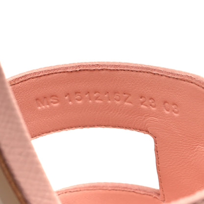 Hermes Epsom Oasis Sandals 39 Rose Aube 6 of 9