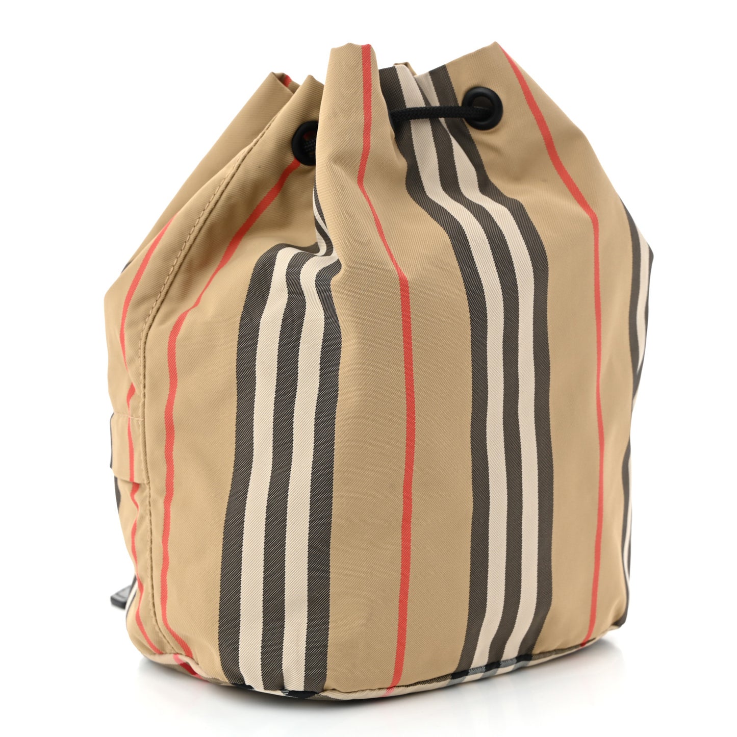 Econyl Icon Stripe Phoebe Drawcord Pouch Archive Beige