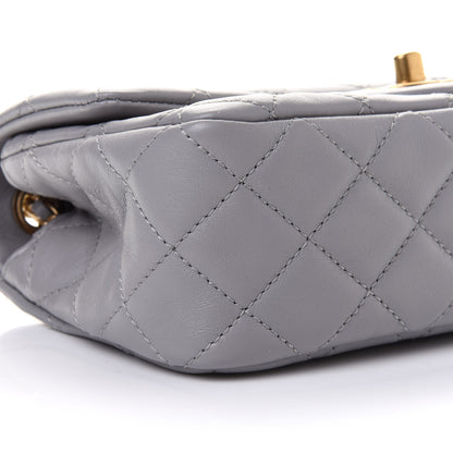 Chanel Lambskin Quilted Mini Rectangular Pearl Crush Flap Grey 9 of 11