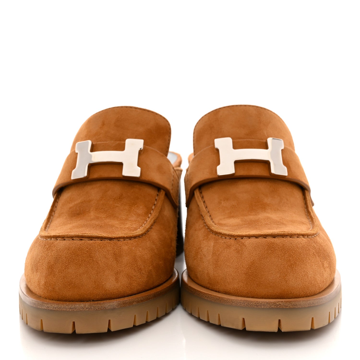 Hermes Suede Goatskin Flore 60 Mules 35 Brun Amourette 2 of 9