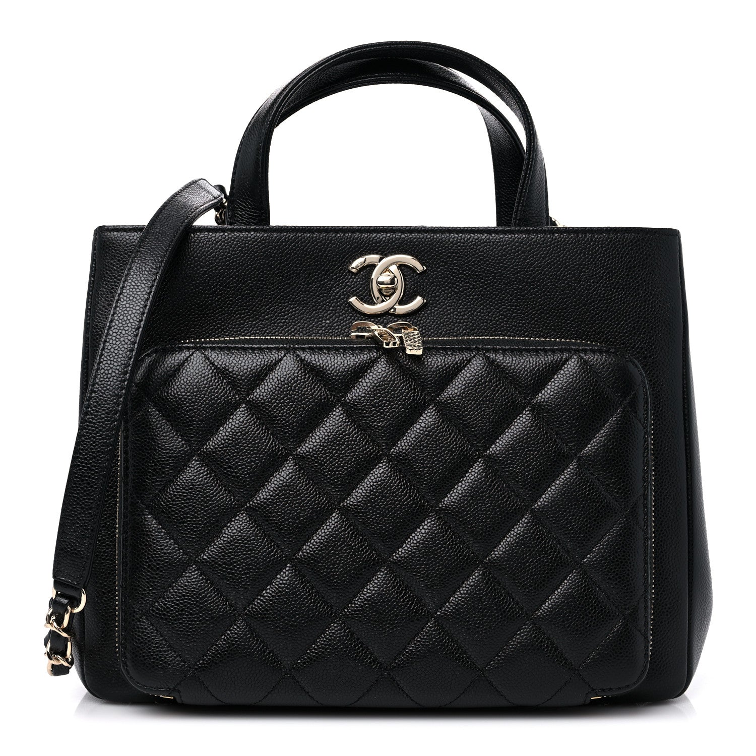 Chanel Caviar Quilted Small Business Affinity Shopping Bag Black 1 of 10