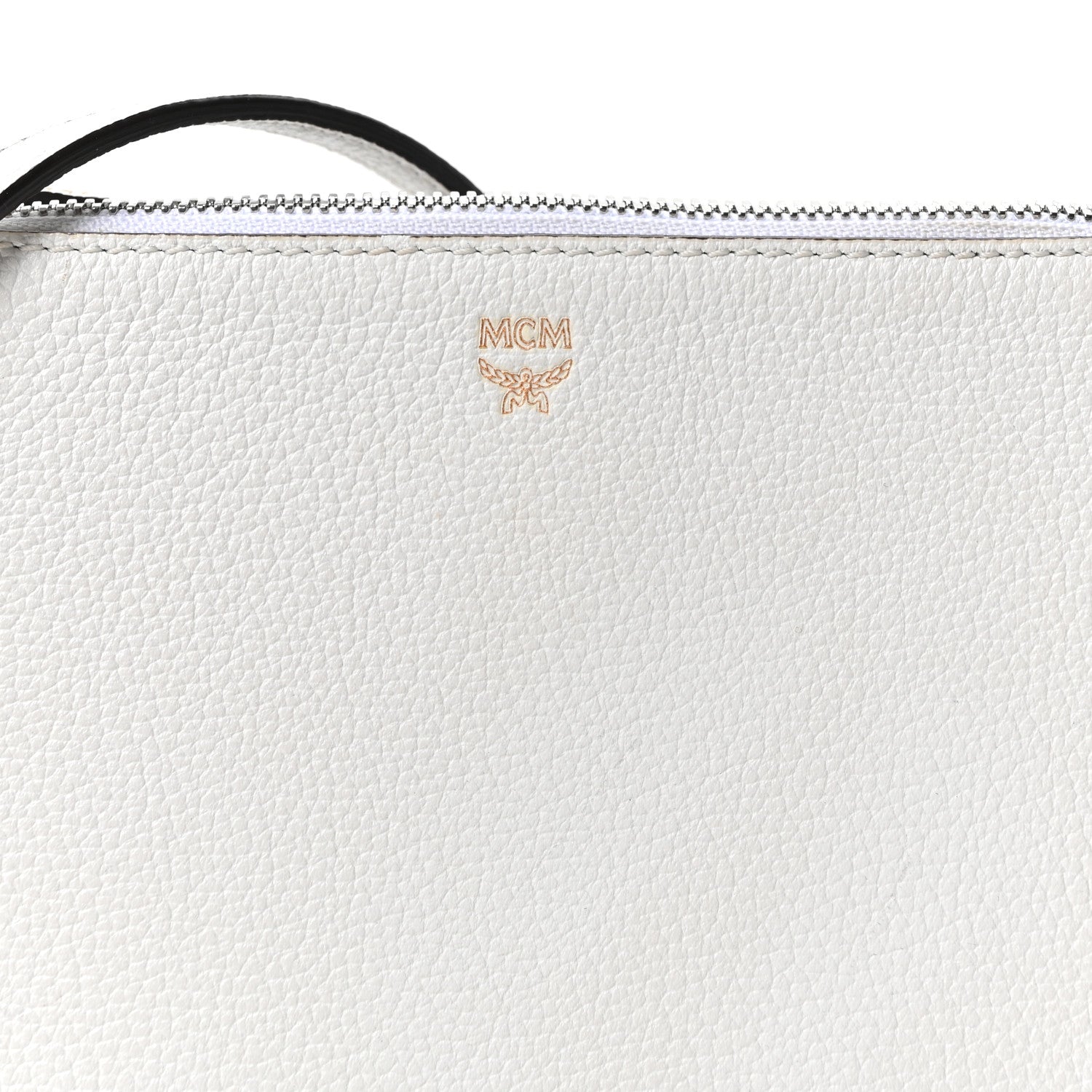 MCM Grained Calfskin Milla Double Crossbody Bag White 8 of 10