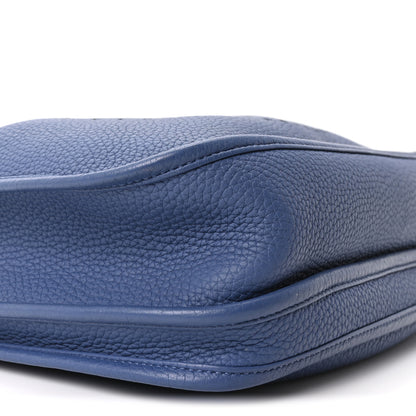 Hermes Taurillon Clemence Evelyne III PM Bleu Agate 9 of 10