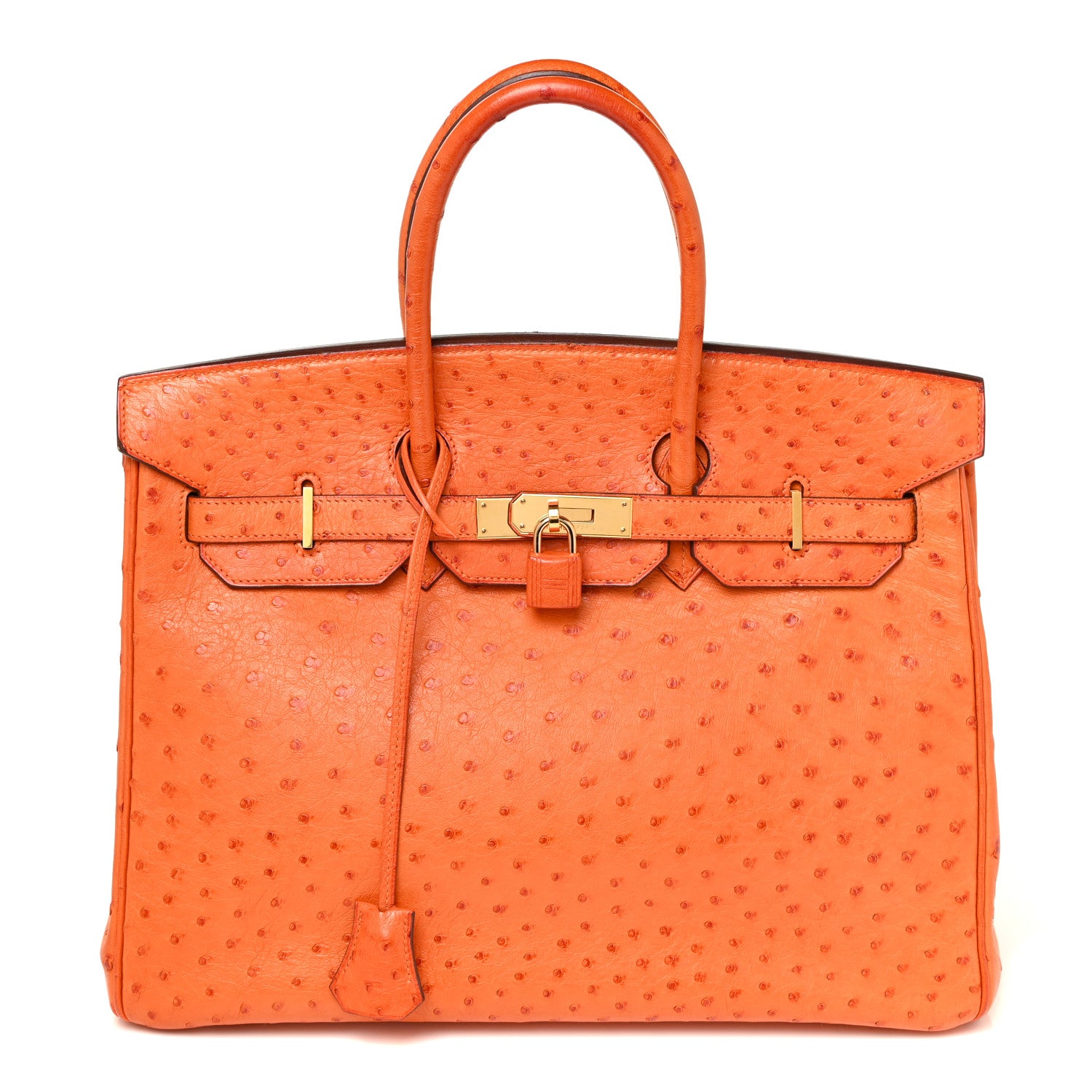 Hermes Ostrich Birkin 35 Orange 1 of 35