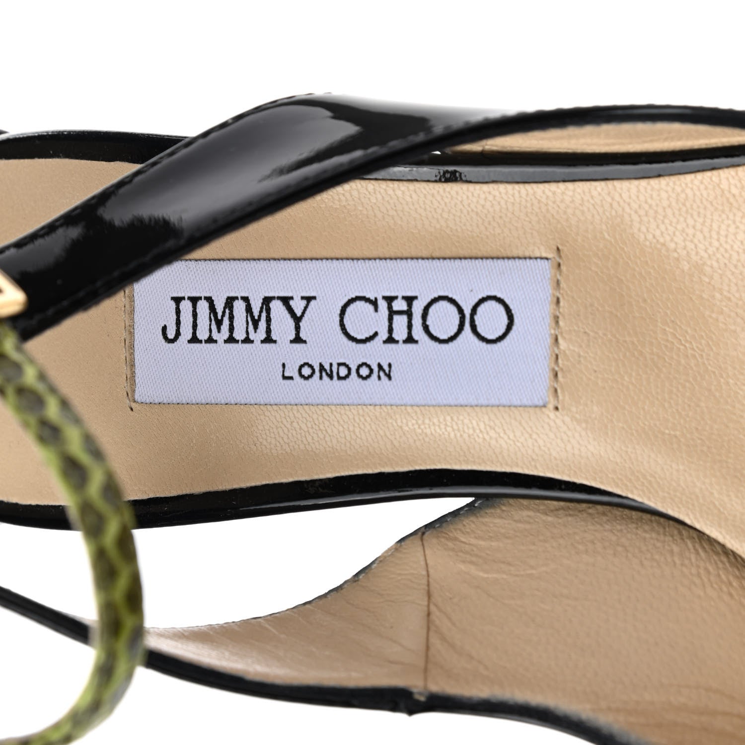 Jimmy Choo Patent Snakeskin Maiden Pumps 37.5 Black 7 of 10
